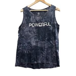 Athletic Works Powerful Graphics Black Tie Dye Tank Top Size Medium
